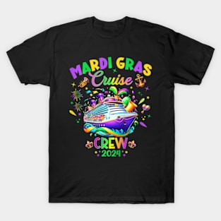 Mardi Gras Cruise 2024 Ship Family Matching Trip T-Shirt